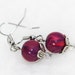 Hot Pink Earrings Swarovski Crystal Polymer Beads Wedding Eclectic Brides Bridesmaid Gifts