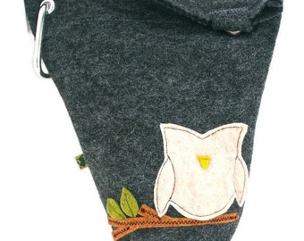 Leash Bag Little Felt Owl