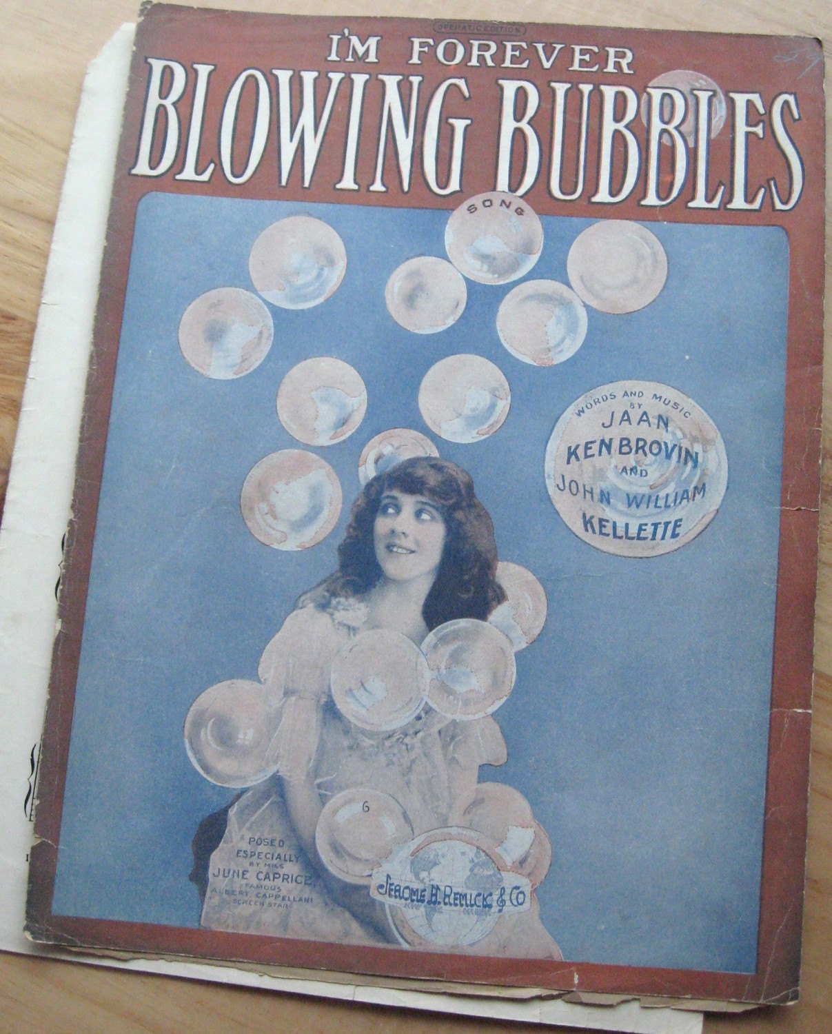 I'm Forever Blowing Bubbles Sheet Music 1919