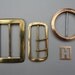 Vintage Set of Four Metal Goldtone Belt Buckles