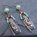 Tribal Masks - Clay Polynesian Easter Island Heads - Lampwork Handmade Ethnic Talisman Totem Earrings
