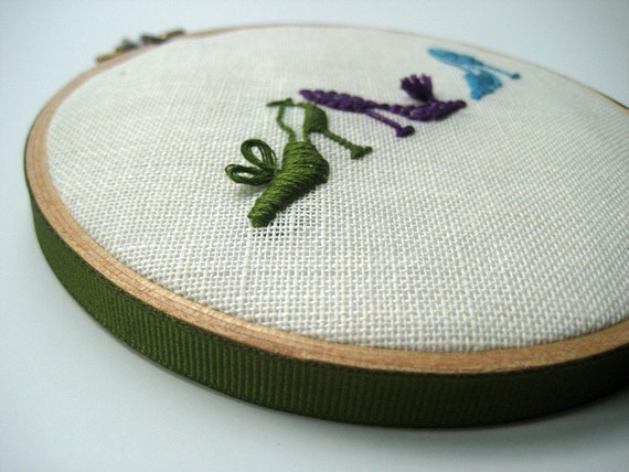 Items similar to Fancy Footwear - Hoop Art - hand embroidered shoes in ...