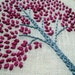 Tree Hoop Art - Hand Embroidered Wall Wear in 6 inch wood hoop. Magenta
