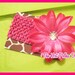 SALE - HOT Pink - Tropical Lily Hair Flower Clip with Hot Pink Crochet Headband - Fits Babies to Older Girls