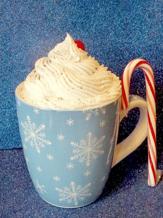holiday mugs with hot cocoa