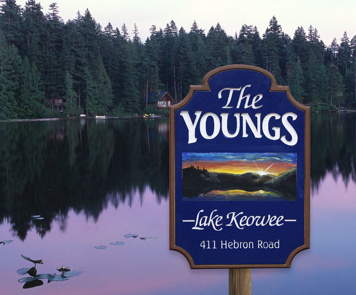 Items similar to Custom Lake House Sign Housewares Sign