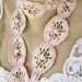 Upcycled Pink and Ivory Crochet Beaded Neck Wrap, Beaded Crochet Sash, Upcycled Crochet Scarf