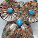Vintage Resin Owl Souviner Wall Hanging with Petrified Wood Chips