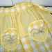 Vintage Apron : Yellow Gingham Pansy Pockets