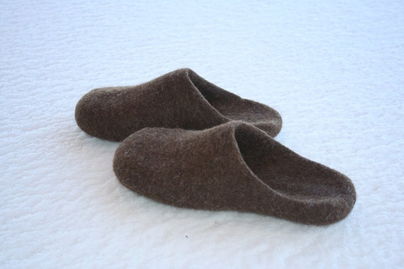 Men slippers mens house shoes felted wool clogs felted