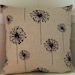 Decorative Throw Pillow Cover, Chocolate Brown & Beige Floral Cushion, 18x18