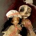 Art Dolls Creepy goth corpse and child Melody and her monster Bethy RESERVED