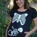 Halloween custom skeleton Maternity shirt short or long sleeve
