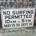 RESERVED - Large Vintage Wooden 1960-70 Surfing Sign