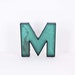 Marquee Letter - M in green