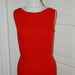 VINTAGE 50s 60s Red Linen Dress, Sleeveless Dress, Summer Sheath Dress - Henry Harris - Medium