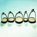 5 Clear Dome Shaped Blank Shadow Box Pendant Charm Memento Jewelry Cases - ONLY 5 DOLLARS EACH