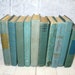 Sea Glass Books Instant Library Collection Decorative Books Photography Props Teal Blue Green Aqua Shabby Chic