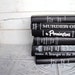 Black & White Instant Library Book Collection By Color Vintage Decorative Books Photography Props