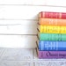Rainbow Instant Library Collection Decorative Books Photography Props Red, Orange, Yellow, Green, Blue, Purple ROY G BIV