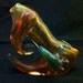 Glass Pipe Inside Out Amber Purple Frit Double Hook Horned Standing Tobacco Spoon Pipe