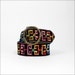 rainbow velvet belt / brass DOG buckle