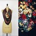 baroque floral bouquet silky scarf