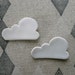 SALE White Summer Cloud Ceramic Brooch