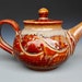 Personal Teapot Honey Red Glaze