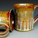 Honey Brown Mug Ceramic Coffee Mug Striped