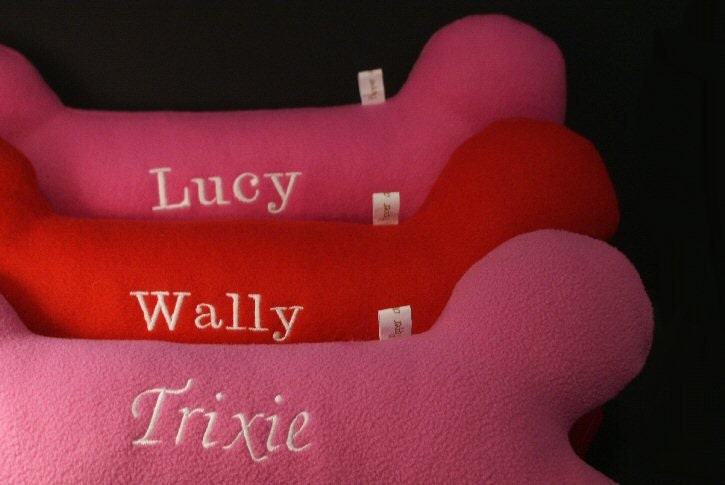 personalized dog bone pillow