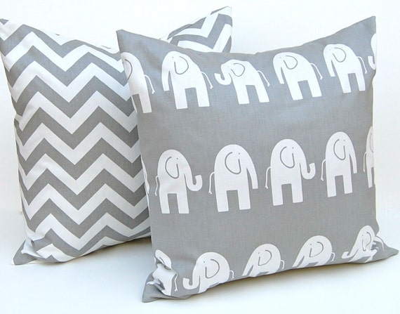 gray elephant pillow