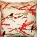 Decorative Throw Pillows Toss Pillow Covers - 16 x 16 Inches - Aviary 2 by Joel Dewberry Sparrows in Bark