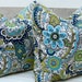 LAST PAIR Decorative Pillows, Accent Pillows, Blue and Green Floral Throw Pillow Covers Cushion Covers 20 Inches