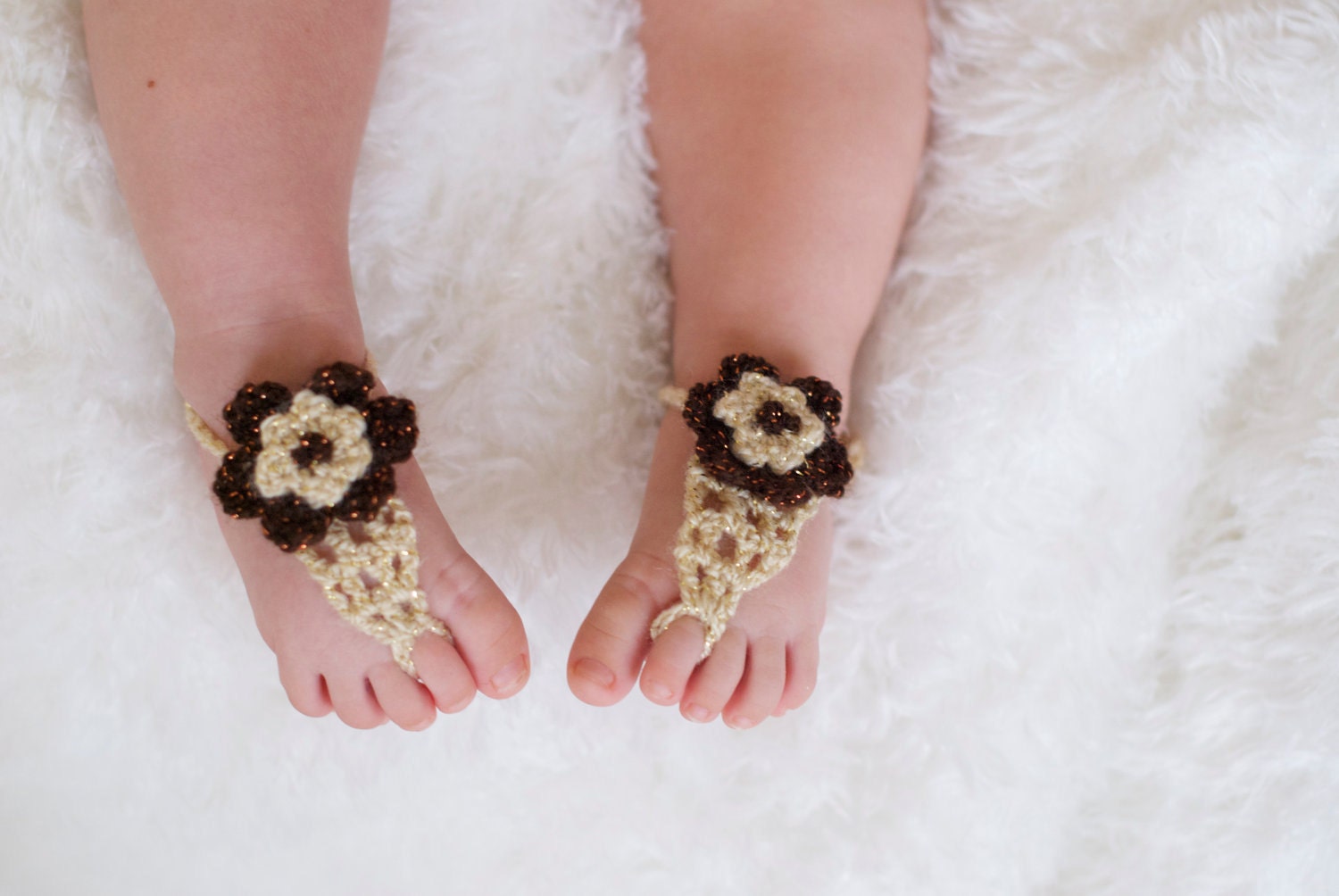 Baby Barefoot Sandals. Girl stylish foot wear for by HappyThreads1