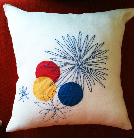 Items Similar To Silk Hand Applique Decorated Pillow Case On Etsy