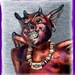 OOAK Raku Goblin -GAMBIT-