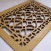 Vintage Cast Iron Heat Grate - Architectural Salvage - Yellow Chippy Paint