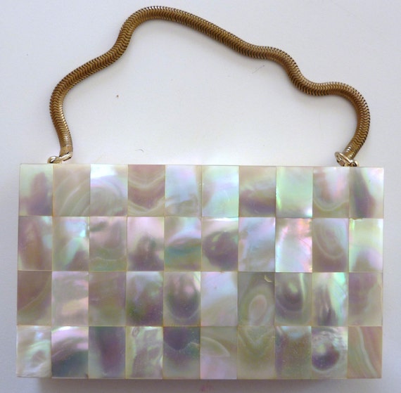 Vintage Mother of Pearl Evening Bag / Purse from the 50's