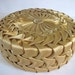 Vintage Gold Satin Pleated Pillow