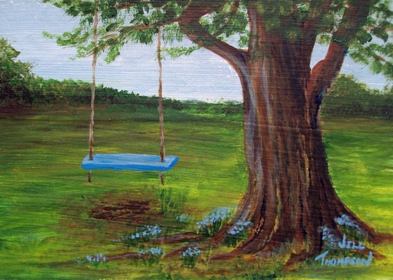 Art for children original landscape painting baby gift