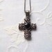 Sterling Silver Scrolled Cross Necklace