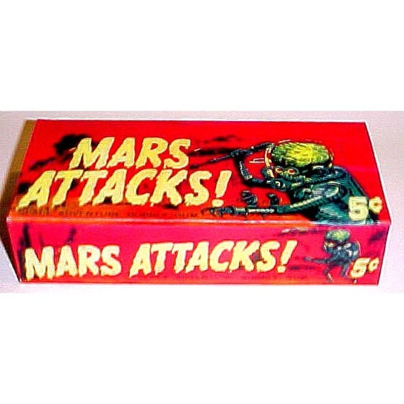 1962 Topps Mars Attacks Gum Card Wax Box by CrabmonkToys on Etsy