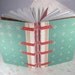 Ribbon Spine Journal w/Vintage 1961 Readers Digest Green Patterned Cover