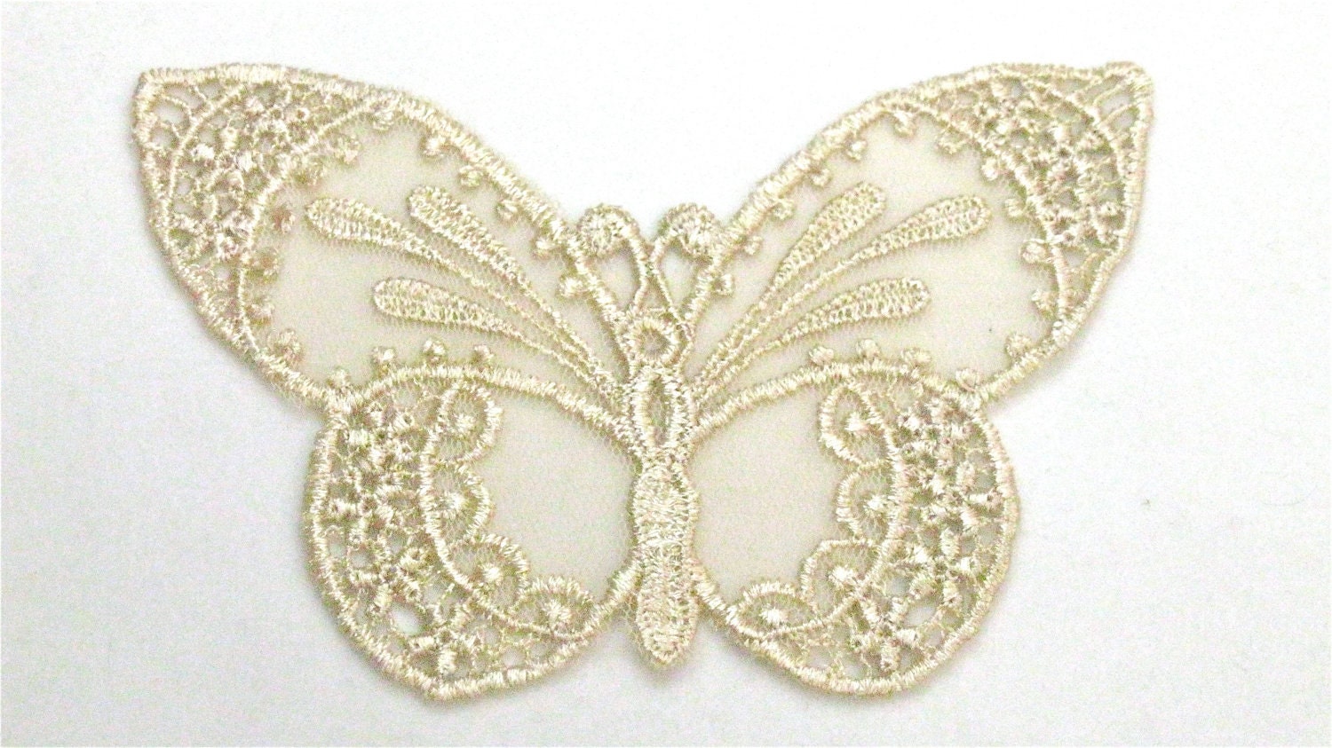 Venice Lace Applique Butterfly In Netting Venise Motif Great