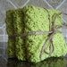 Dish Cloth - 100% Cotton Crochet Wash Cloth - Green Crochet