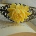 Bridal Hair Accessory Yellow Floral Wedding HeadBand Hairpiece