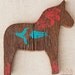 Lilla Vän: LARGE DALA HORSE ( painted wood animal silhouette, swedish decor )