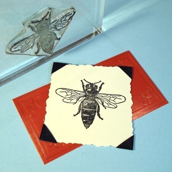 Bee Clear Polymer Rubber Stamp