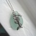 Under the Sea. Sea glass Mermaid Sea Horse necklace